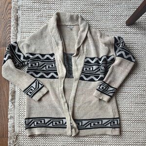 Ecote Cream and Black Cardigan